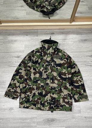 Штормовка куртка gore-tex армия швейцарии schweizer armee оригинал военная мембранная камуфляж парка дождевик тактическая мужская размер 52