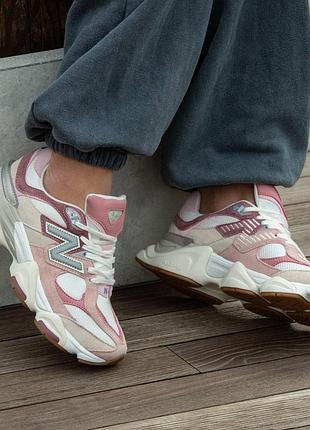 Кросівки жіночі new balance 9060 white grey pink