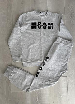 Костюм для девочки msgm серый