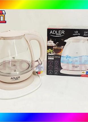 Bs чайник електричний adler best mix ad 1283c 1л компактний пластиковий з автоматичним вимкненням bas77/n