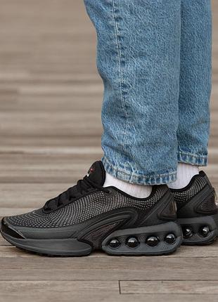 Мужские кроссовки nike air max dn "black and dark smoke grey"