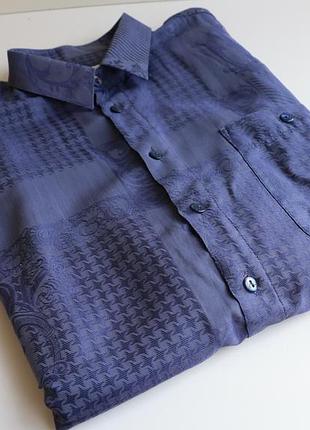 Рубашка мужская augustin fashion темно-синяя, р. xl-xxl