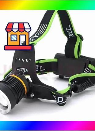 Bs налобний ліхтар bailong best mix bl-a7-p50, zoom, microusb, 2х18650, 3 режими, надпотужний ліхтар н bas77/n