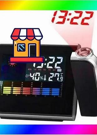 Bs часы метеостанция ds-8190 best mix 2573 с проектором времени + календарь с термометром bas77/n