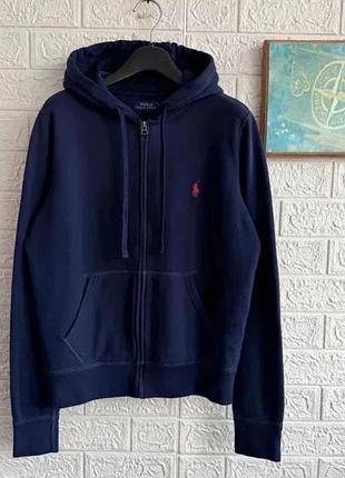 Зіп худі polo ralph lauren рm жіноча темно синя зіпка zip кофта на молнії