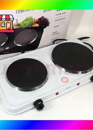 Bs плитка електрична suntera best mix dp-1935w, 2500w, 2 конфорки різного діаметру, 2 конфорки white bas77/n
