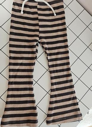 Брюки для дівчинки zara у смужку, 92 см
