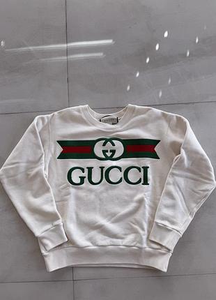 Толстовка жіноча gucci біла з логотипом