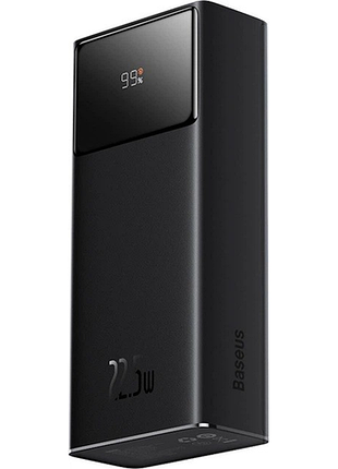 Повербанк 30000mah 22.5w baseus enerfill fp41 2xusb/type-c/microusb быстрая зарядка черный (e0027k00)