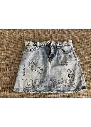 Джинсовая юбка zara для девочки 7 р
