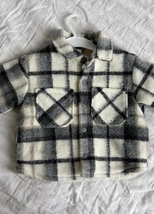 Куртка для хлопчика zara в клітинку, 92 см