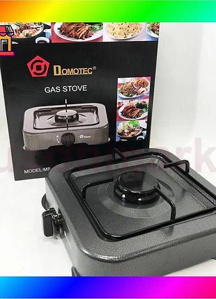 Bs газова плита domotec best mix ms-6601 на 1 конфорку. колір: сірий bas77/n