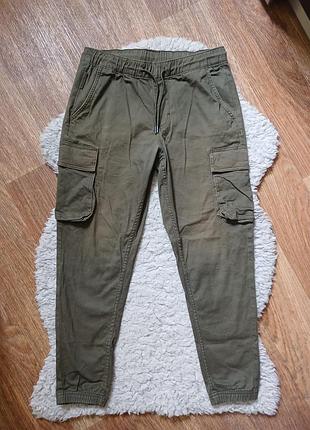 Коттоновые брюки cropp p.xs(28)