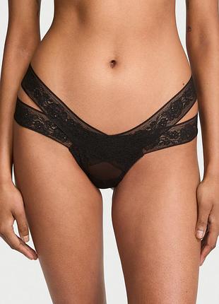 Трусики тонг victoria's secret с кружевом