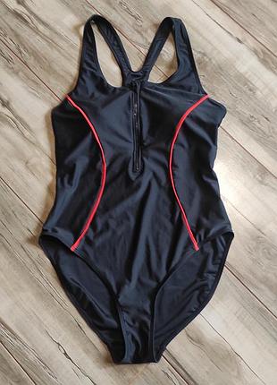 Спортивний суцільний купальник matalan з блискавкою та чашками (розмір 12 / m / l)