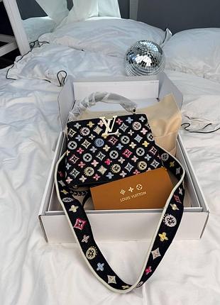 Сумка жіноча з вишивкою capucines mm black multicolor