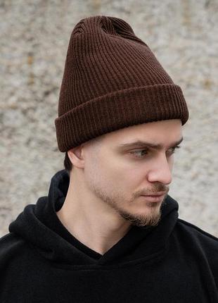 Подовжена трикотажна шапка біні докер without dominic brown man