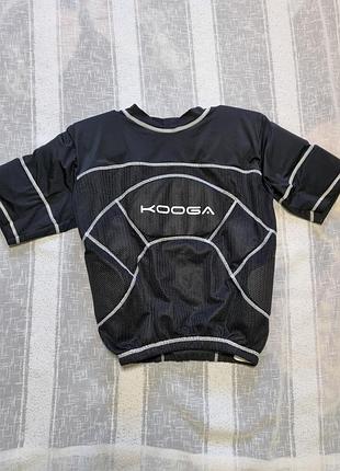 Компрессионная, защитная футболка kooga ruggy, с защитой для вратаря, регби, фехтирование на 11-12роков