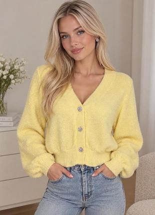 Светр жіночий zara укорочений жовтий