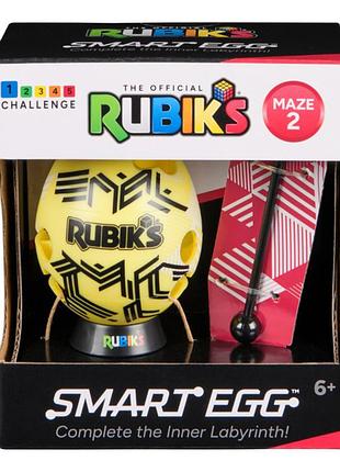 Розвиваюча головоломка смарт-яйце rubik's 6071681(yellow) паличка, підставка