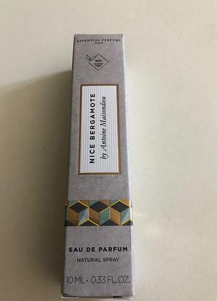 Миниатюра парфюмированная вода nice bergamote eau de parfum essential parfums