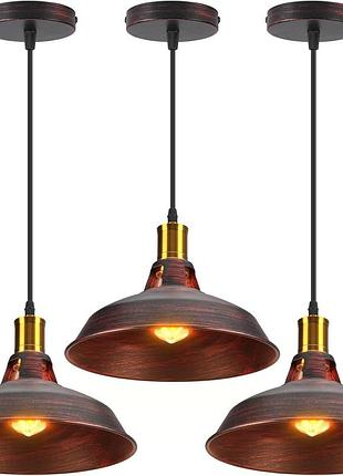 3 шт. підвісні світильники lighting fixtures tokius комплект стельових ретросвітильників