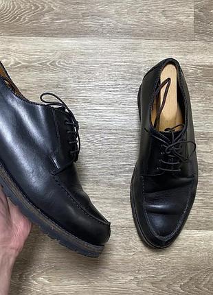 Оригінальні чорні шкіряні ботинки dh pollak paraboot black leather size 42