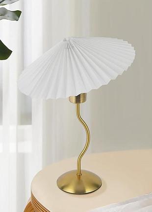 Вінтажна настільна лампа table lamp mt905023 kaixunl e27 металева лампа з плісированим абажуром