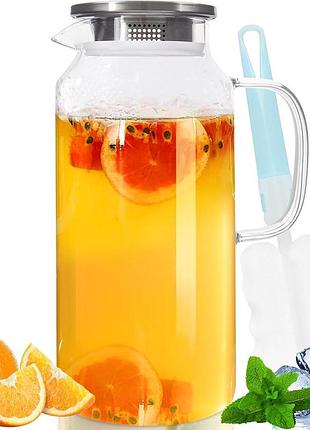 Стеклянный кувшин 2000мл yirilan glass pitcher кувшин из боросиликатного стекла