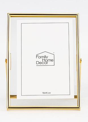 Фоторамка "золотой акцент", 10*15 см family home decor