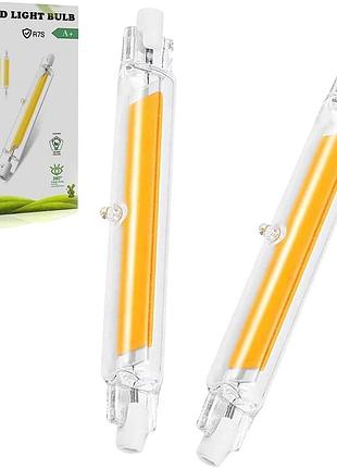 2 шт. светодиодные лампочки lvlizhho r7s led lamp 118mm cob сменные led лампочки с регулировкой яркости 20 вт