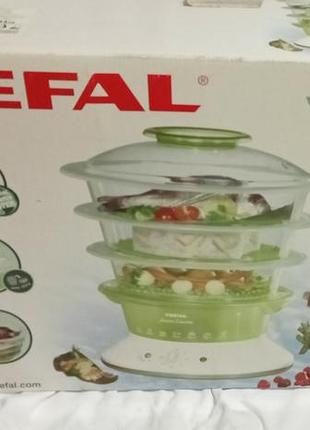 Пароварка tefal, 3 яруса, полный комплект, почти новая
