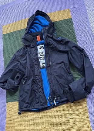 Куртка вітровка superdry синя