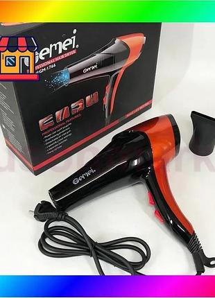 Bs фен gemei gm-1766 best mix 2600вт, фен для голови, жіночий фен для волосся, фен сушка orange bas77/n