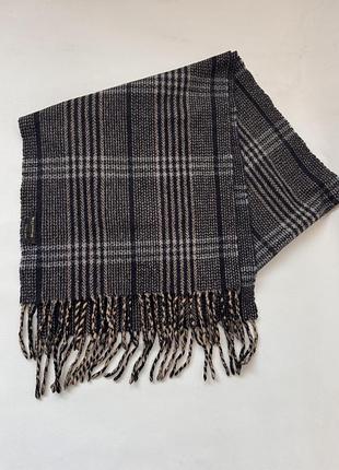 Шарф massimo dutti wool scarf шарф в клітинку