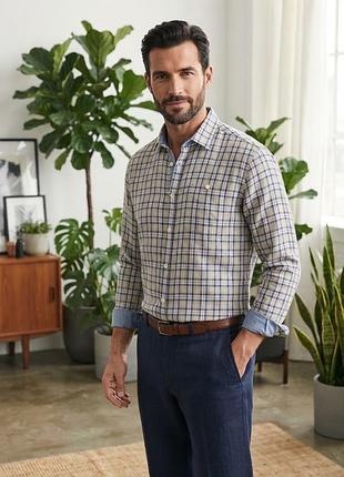 Чоловіча сорочка 100% льон hackett london, р. m, easy