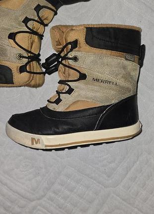 Черевики дитячі merrell зимові чорні з бежевим 30 розмір