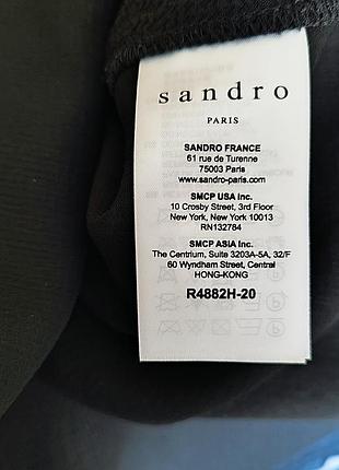 Классическая черная мини-платье sandro paris 8