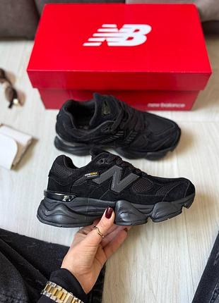 Зимние кроссовки new balance 9060 black cordura (термо)