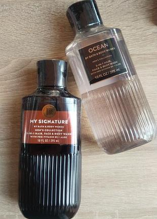 Чоловічий парфумований гель для душу та шампунь 3в1 bath&body works