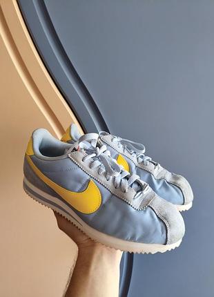 Кросівки чоловічі nike cortez сині з жовтим, розмір 41
