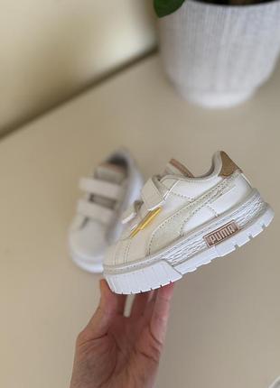 Кросівки дитячі демісезонні puma білі 22 розмір