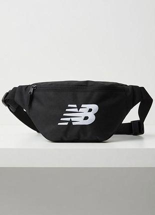Спортивная бананка new balance мужская, черная поясная сумка через плечо
