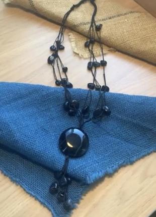 ✨ магія чорного агату: вишукане авторське кольє hand-made ✨