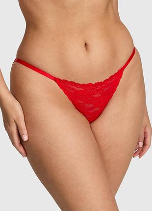 Кружевные трусики бикини victoria's secret pink