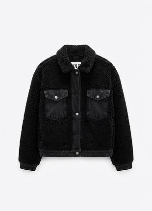 Шерпа джинсовка zara
