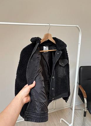 Шерпа джинсовка zara 2