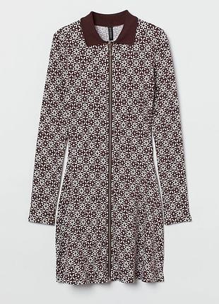 Коротка жіноча сукня h&m з візерунком xxs
