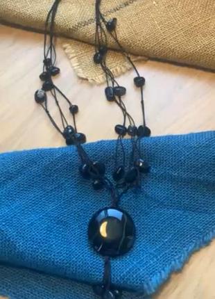 ✨ магія чорного агату: вишукане авторське кольє hand-made ✨