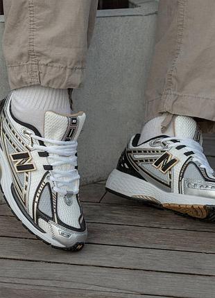 Кросівки чоловічі new balance 1906 white gold silver black